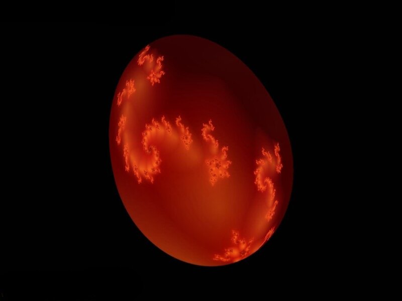 Red Fractal Egg