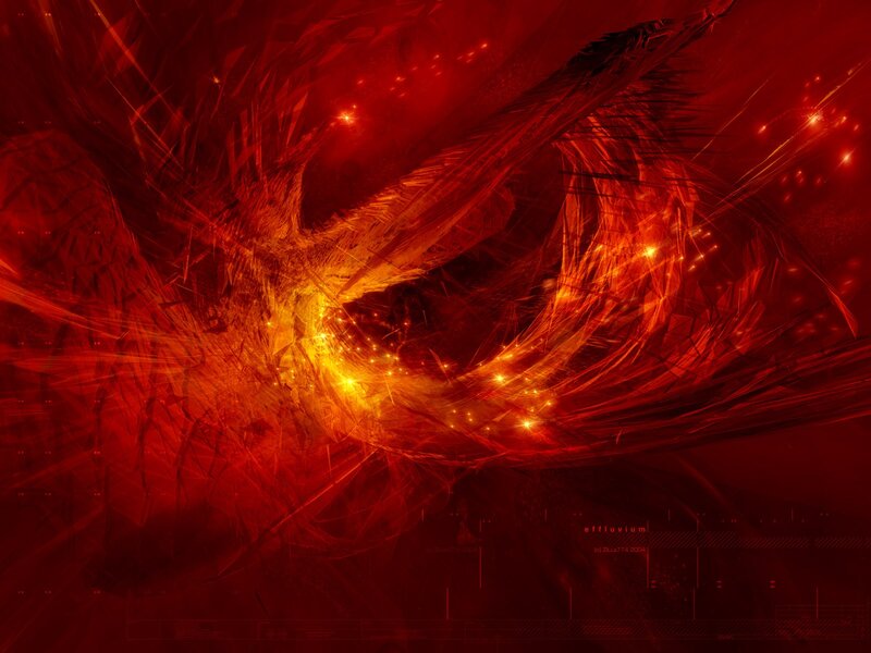 Red fractal energy burst