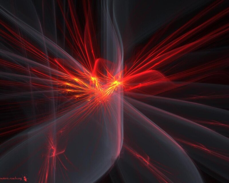 Red fractal energy burst