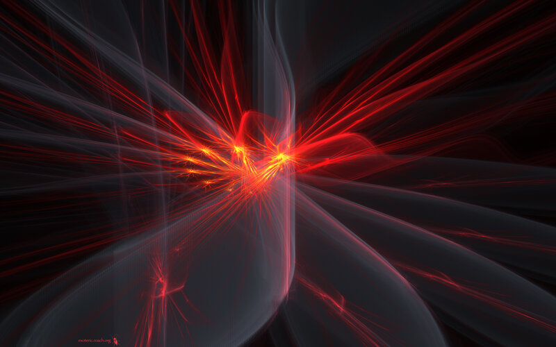 Red fractal energy burst
