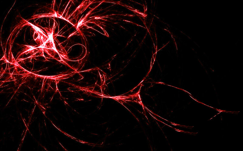 Red fractal energy swirl