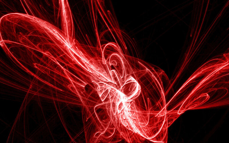 Red fractal energy swirl