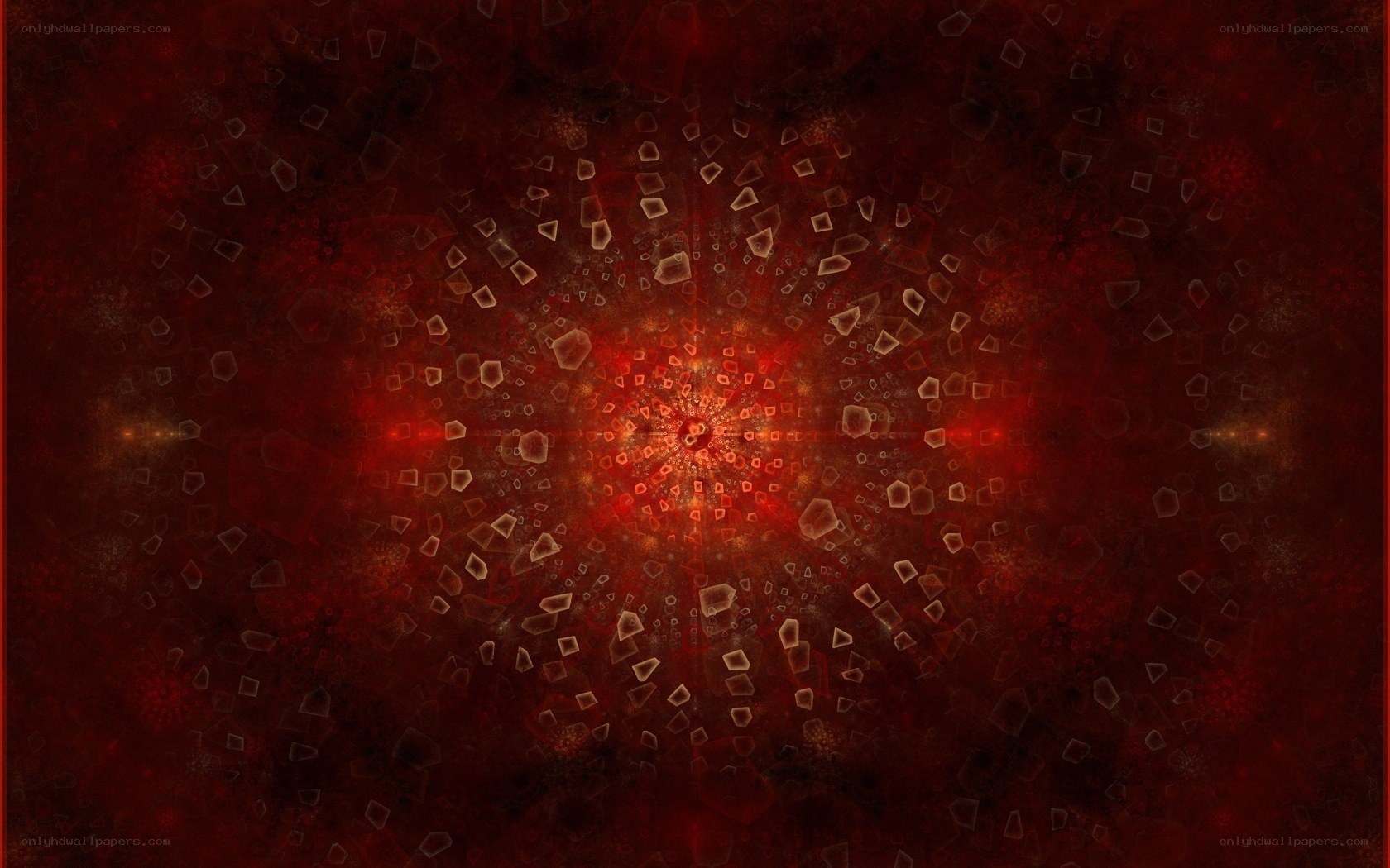 Red fractal explosion