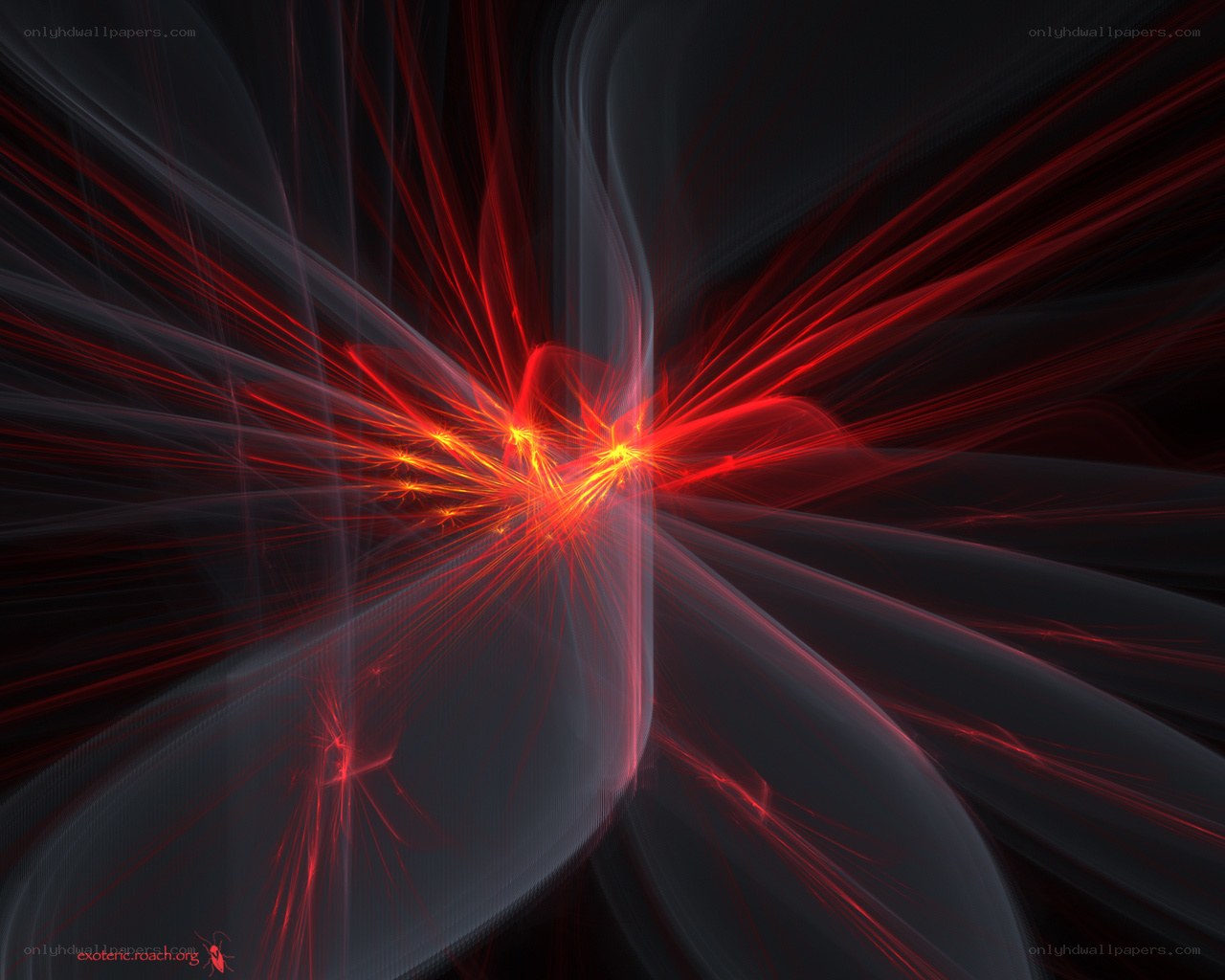 Red fractal explosion