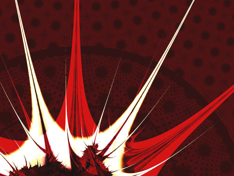 Red fractal explosion