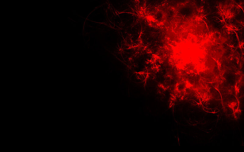 Red Fractal Explosion — Dramatic, Digital Art