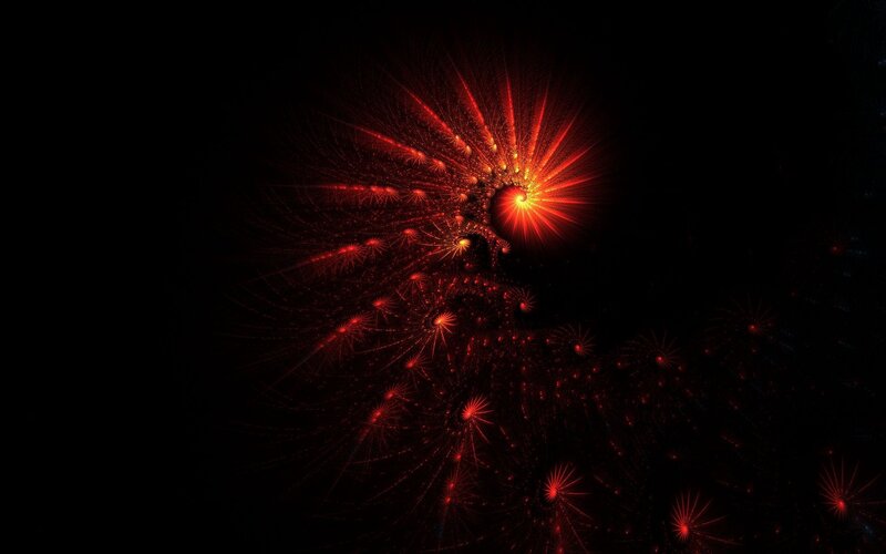 Red fractal explosion