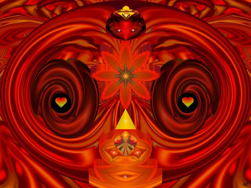 Red Fractal Face