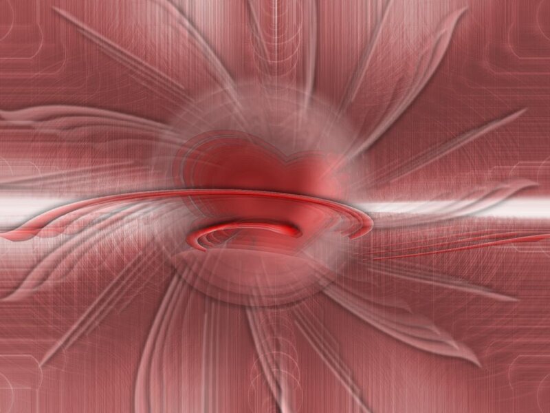 Red Fractal Flower — Calm