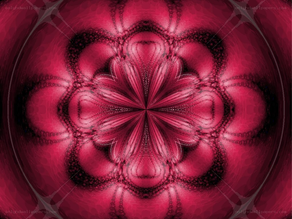 red fractal flower pattern
