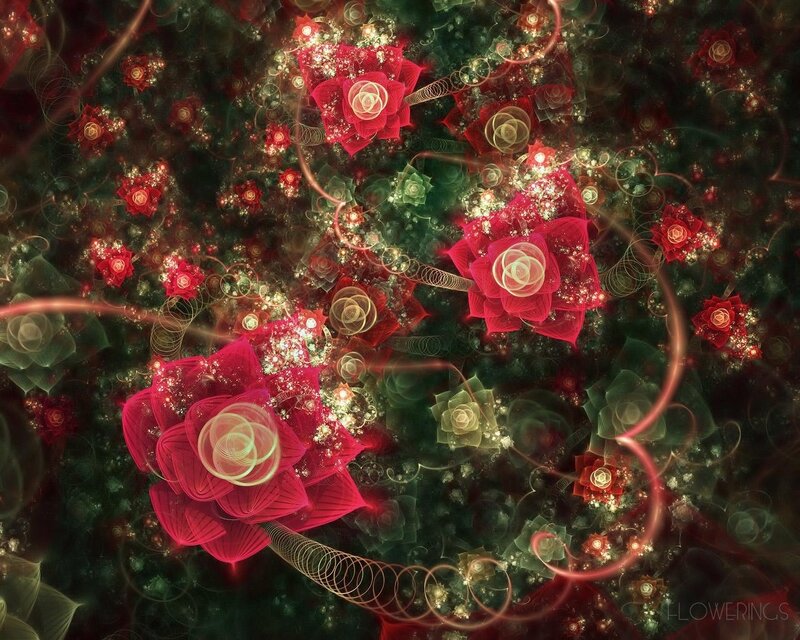 Red Fractal Flowers — Ethereal