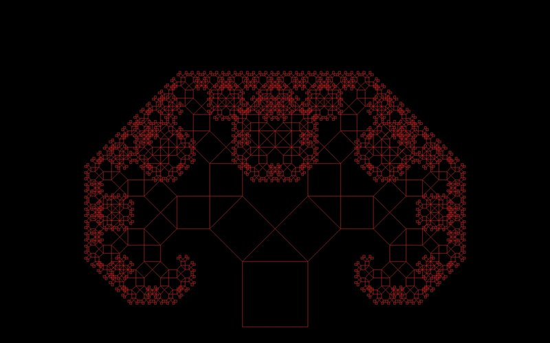 red fractal geometric pattern