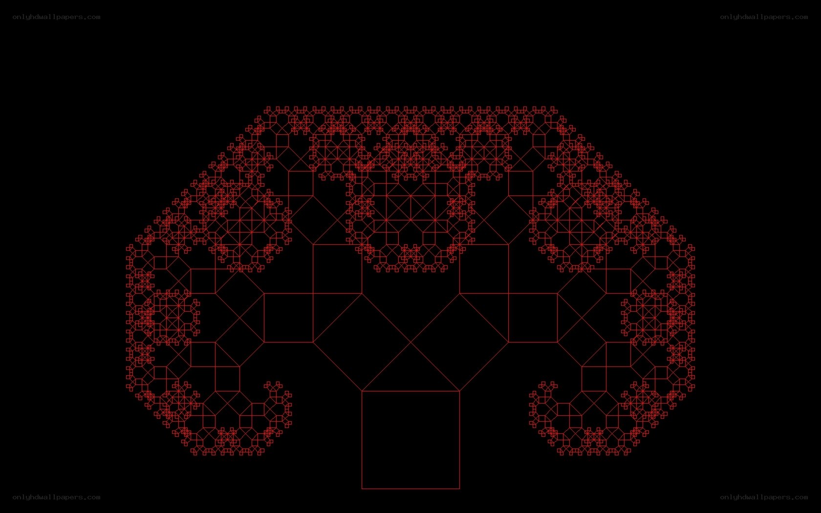 red fractal geometric pattern