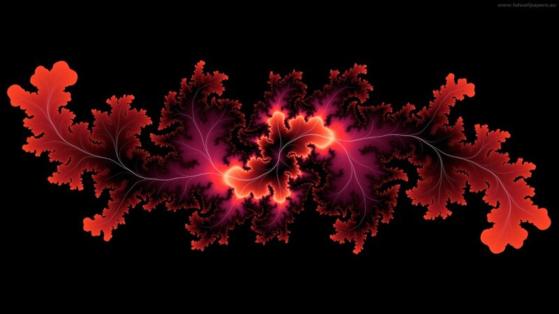 Red fractal leaf pattern
