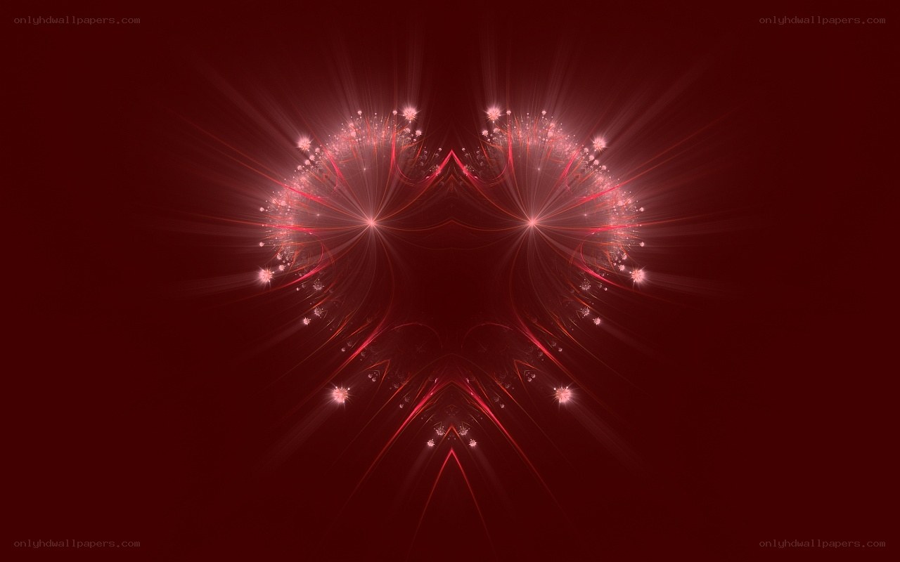 red fractal light pattern