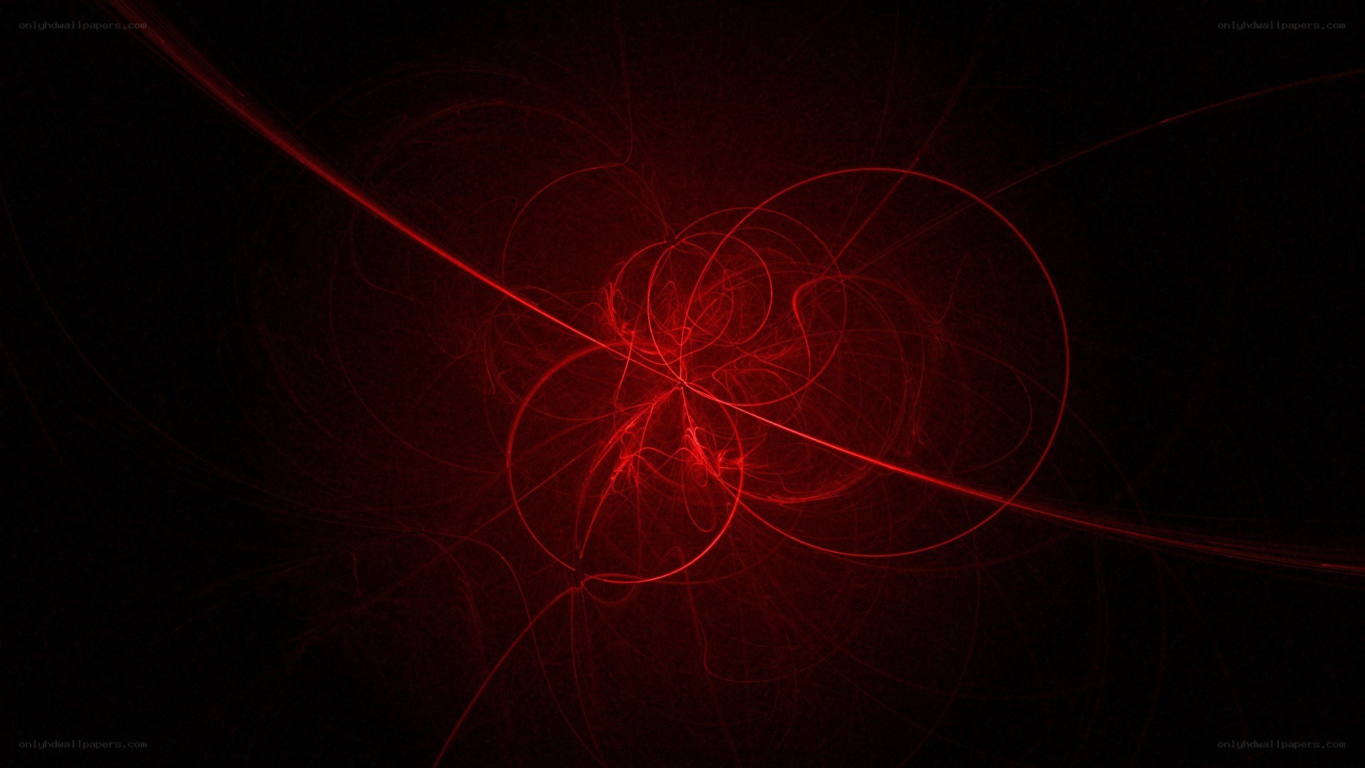 Red fractal light patterns