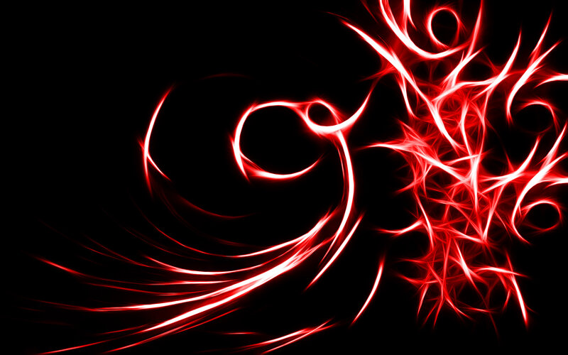 Red fractal light patterns