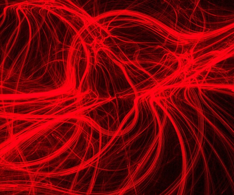 Red Fractal Lines — Dynamic