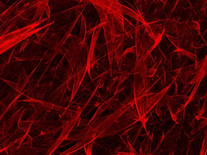 Red Fractal Lines — Intense, Abstract