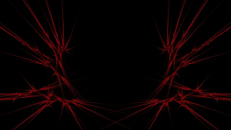 Red fractal lines on black