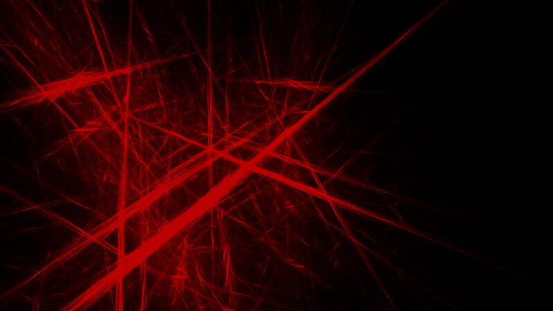 Red fractal lines on black
