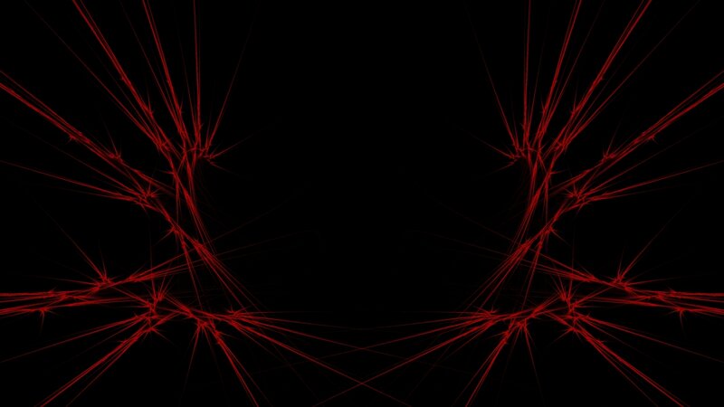red fractal lines on black