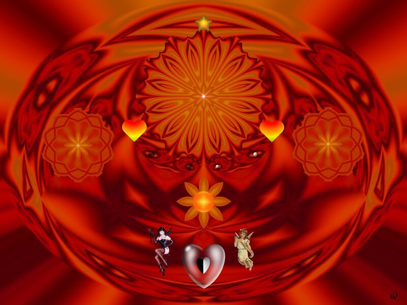 Red Fractal Mandala — Dramatic