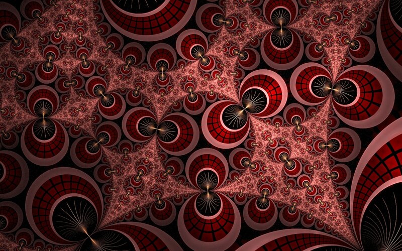 Red fractal pattern