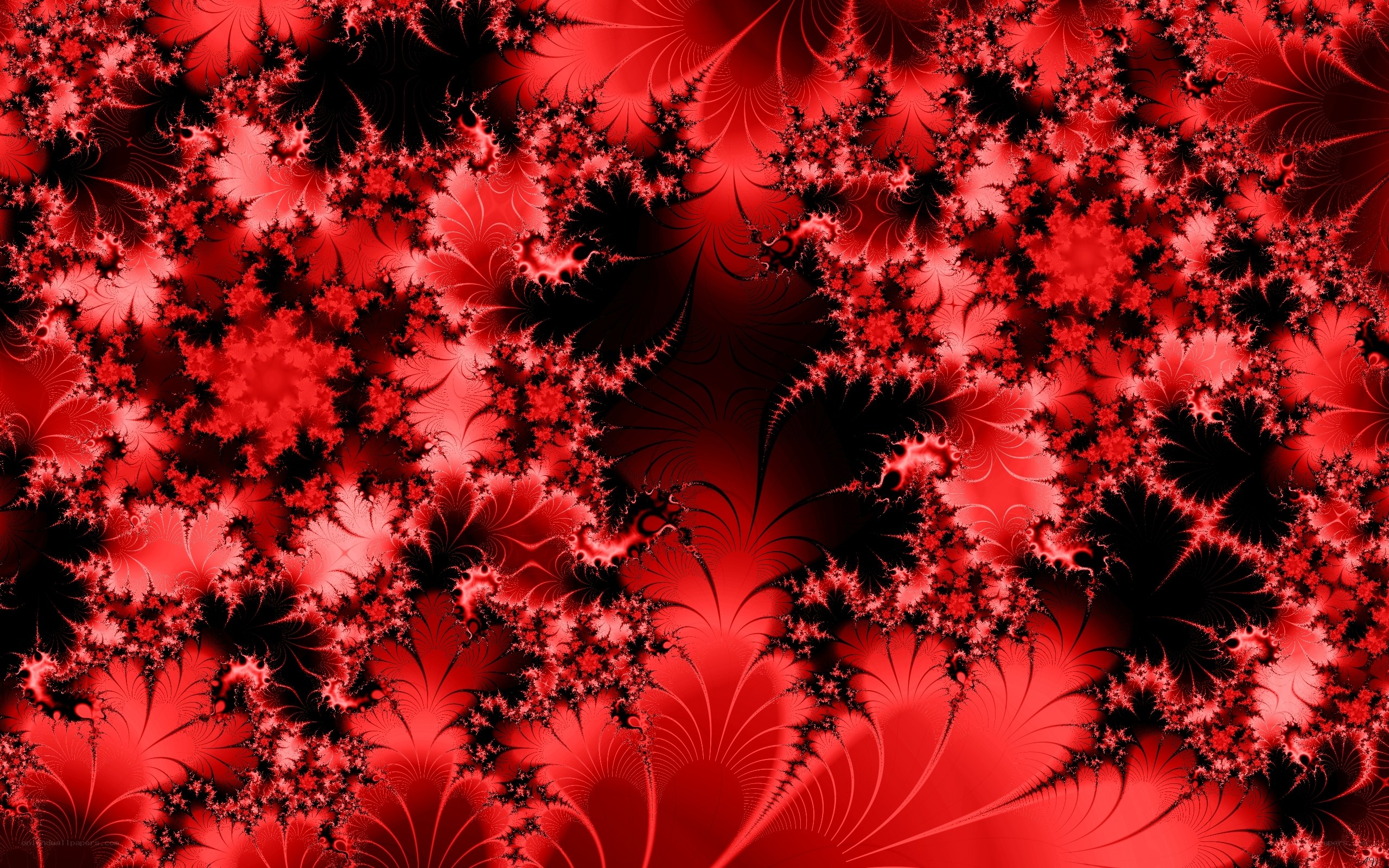 Red fractal pattern
