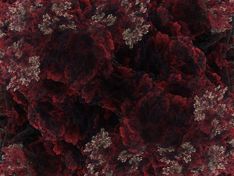 Red Fractal Pattern — Abstract, Digital Art