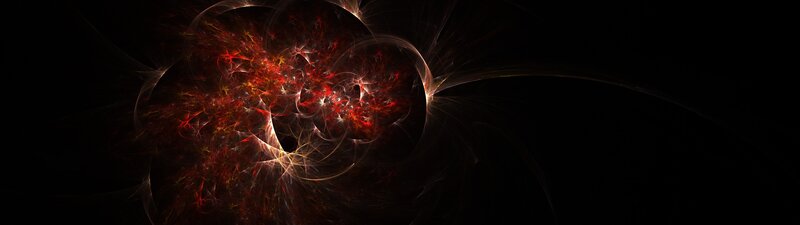 Red Fractal Pattern — Black, Dramatic