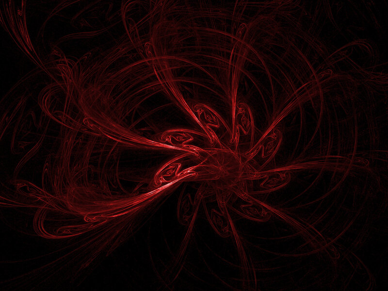 Red Fractal Pattern — Dark, Abstract