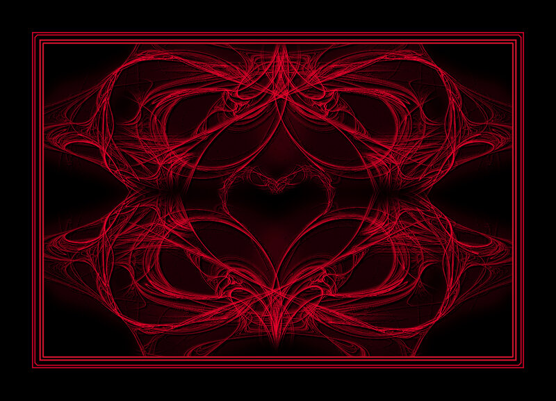 Red Fractal Pattern — Dark