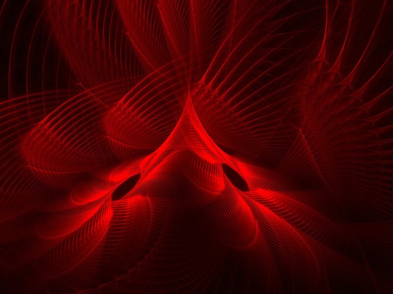 Red Fractal Pattern — Dramatic, Abstract, Lines