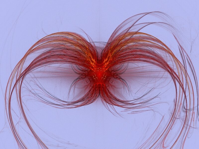 Red Fractal Pattern — Dynamic, Abstract, Lines