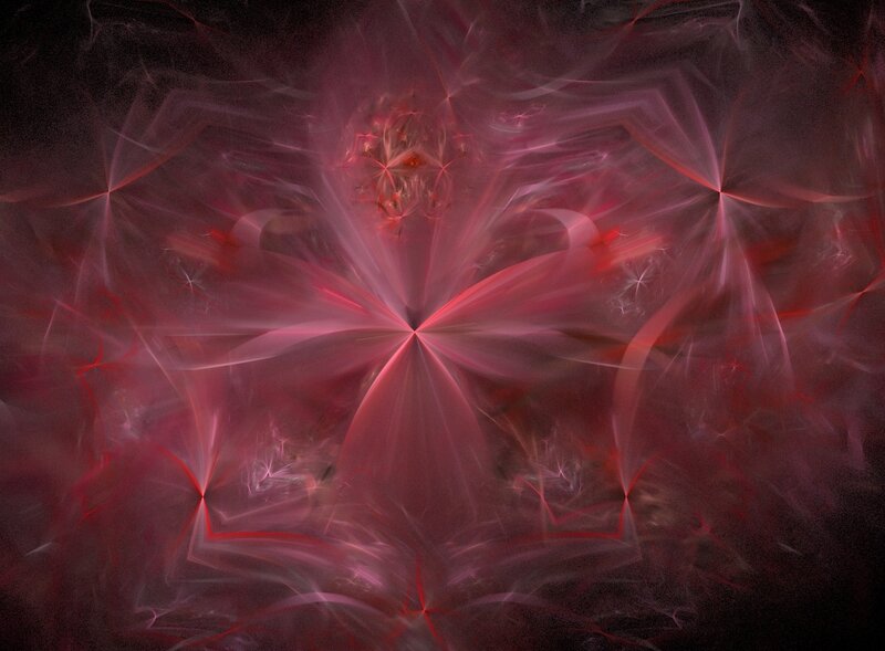 Red Fractal Pattern — Ethereal