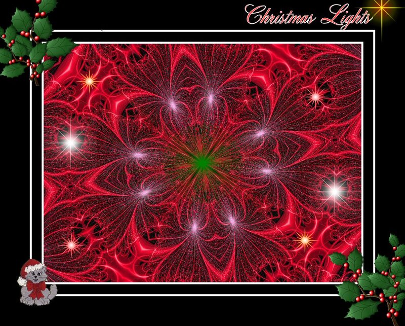 Red Fractal Pattern — Festive