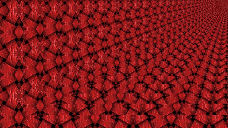 Red Fractal Pattern — Hypnotic, Abstract, Geometry