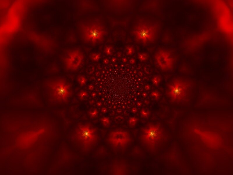 Red Fractal Pattern — Hypnotic, Abstract, Light