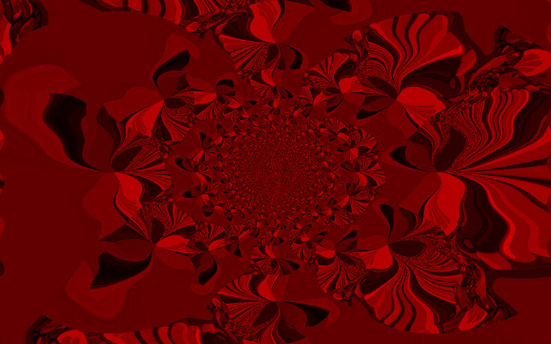 Red Fractal Pattern — Hypnotic, Abstract