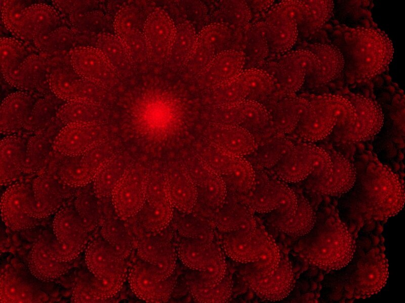 Red Fractal Pattern — Hypnotic