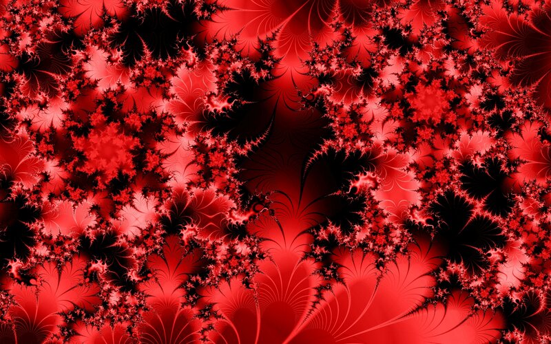 Red Fractal Pattern — Intense, Abstract