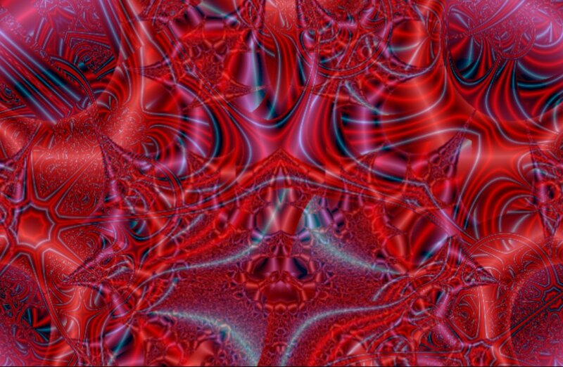 Red Fractal Pattern — Intense
