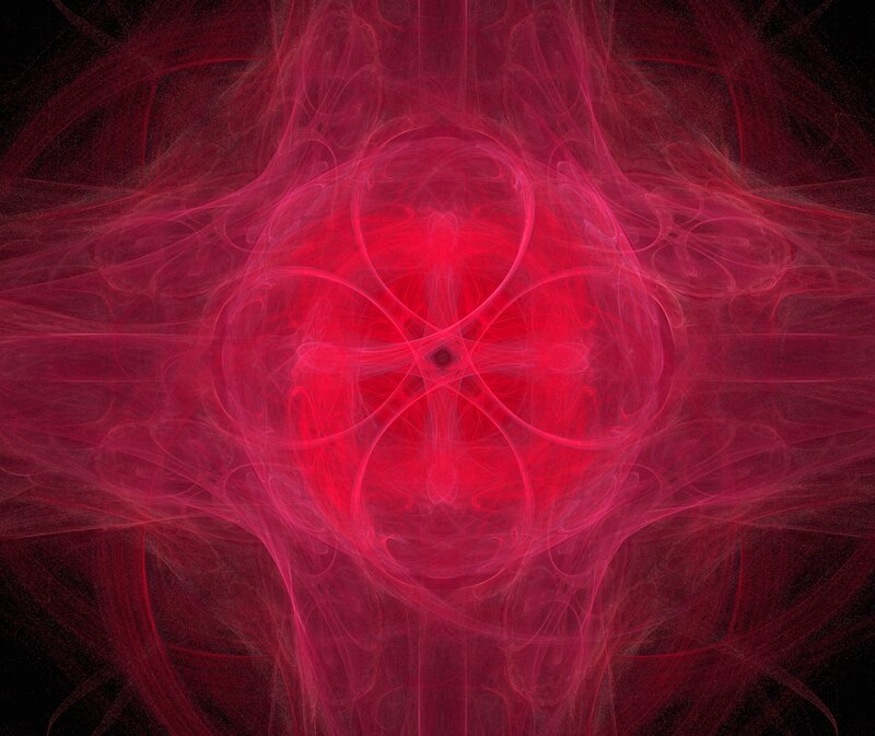 Red Fractal Pattern — Mystical