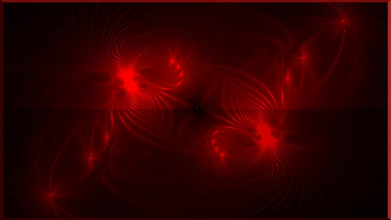 Red Fractal Patterns — Dark, Abstract