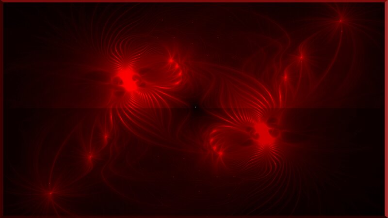 Red Fractal Patterns — Dark