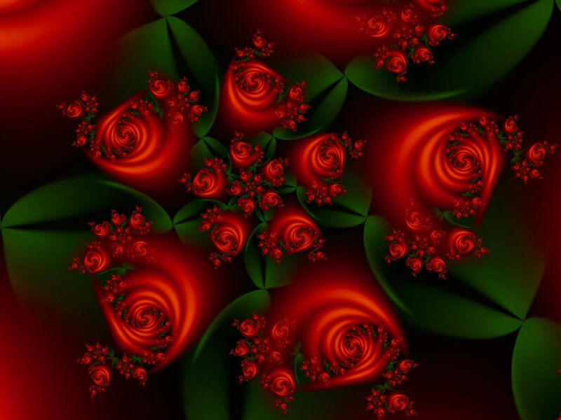 Red Fractal Roses