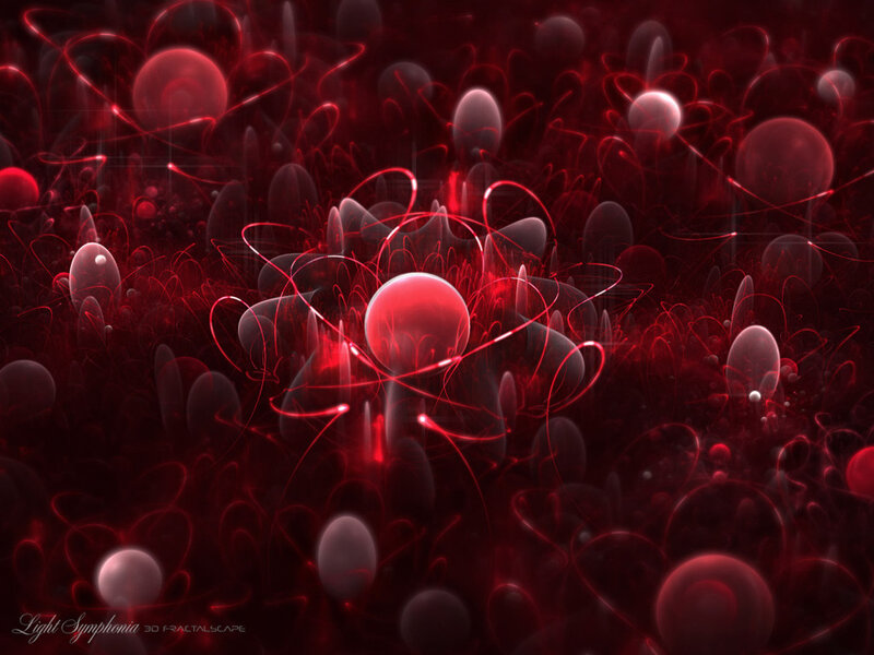 Red Fractal Spheres