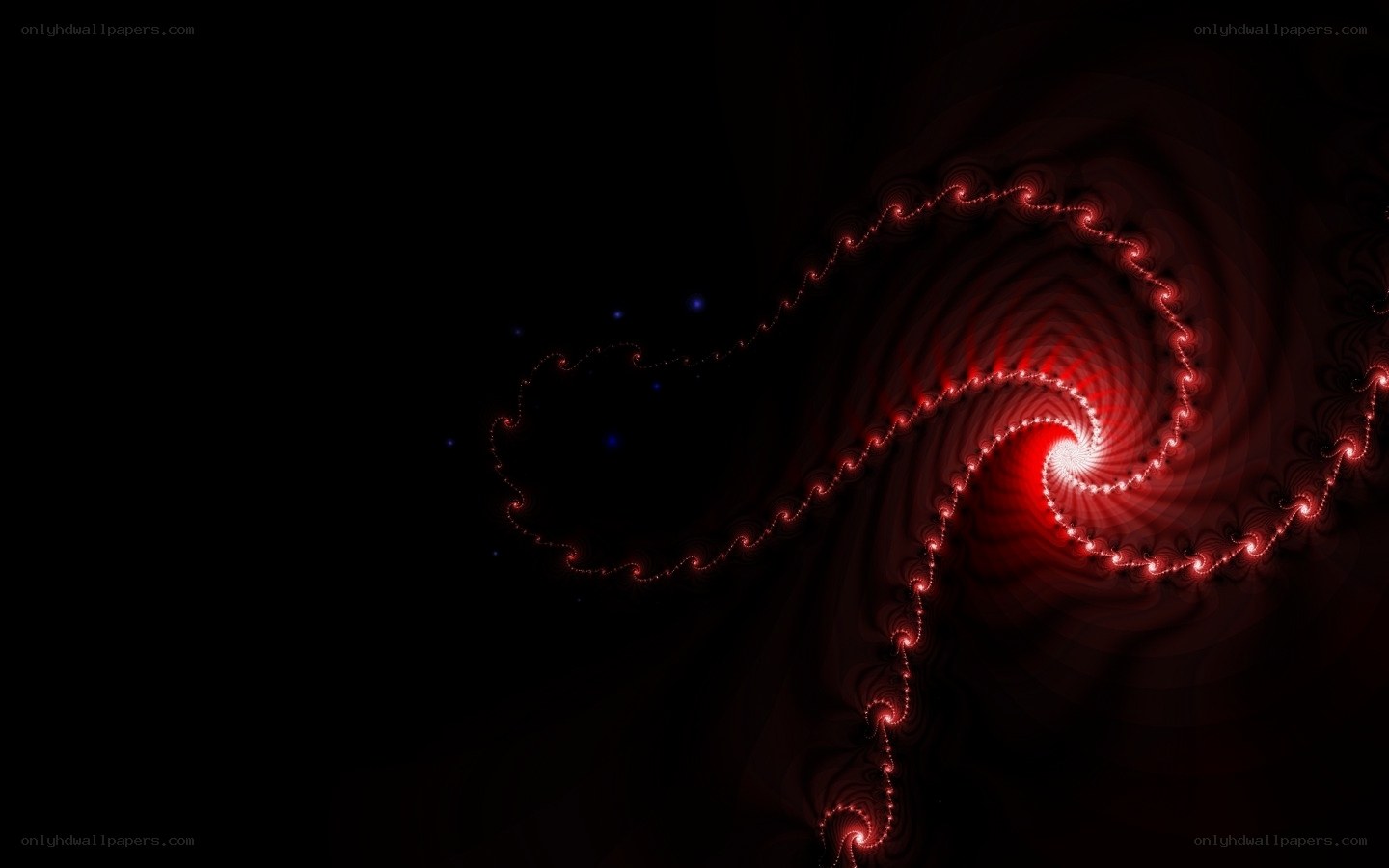 Red fractal spiral