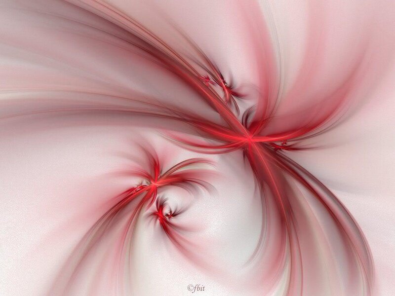 Red fractal spiral design